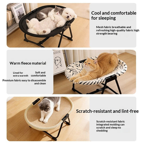 Cat bed cot - Linen style