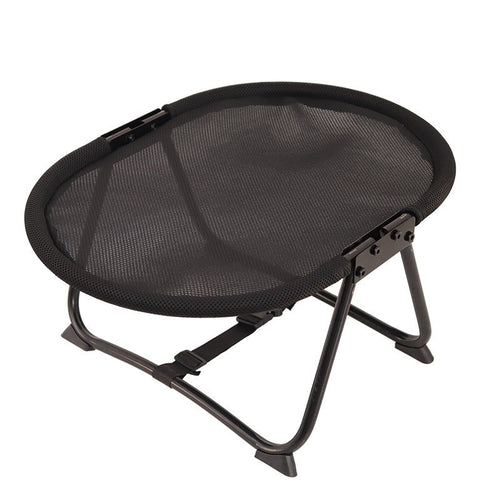 Folded camp bed for storage