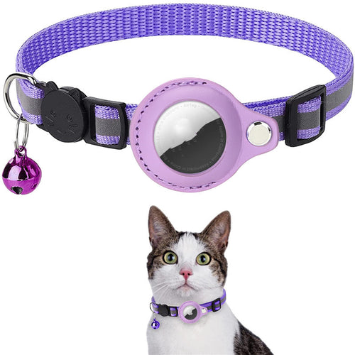 AirTag inserted into waterproof cat collar holder